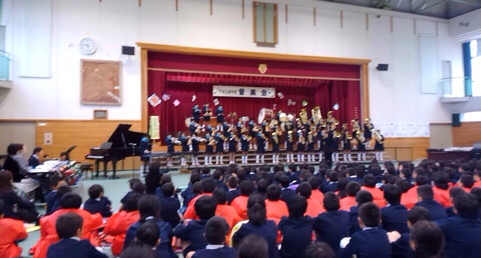 平成28年11月23日(水・祝) 別府小学校の音楽祭に出席
